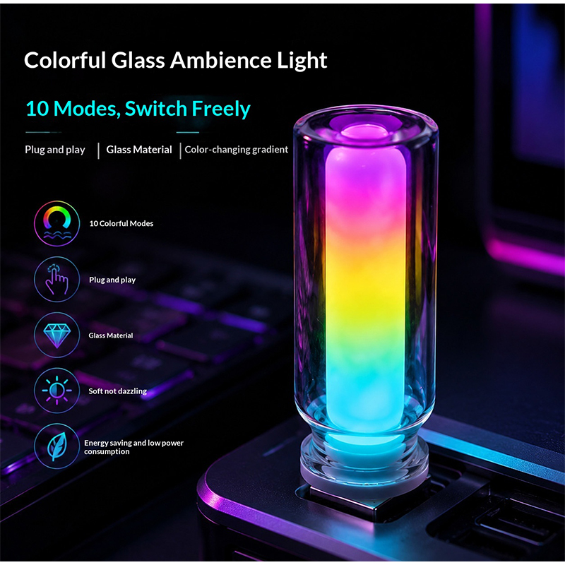Lighting Mcqueen Bedroom Decor - USB Glass Bottle RGB Ambient Light
