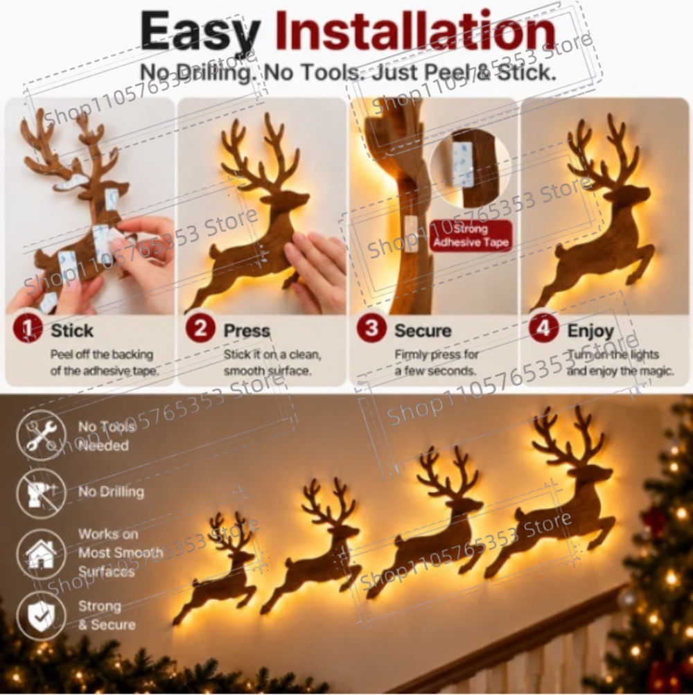 2027 Reindeer Glow Christmas D - Lighting Christmas Decor 评论和价格