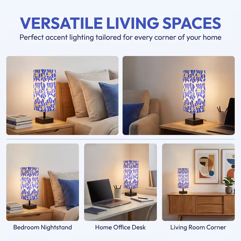 Modern Colorful Floral Table L - Up Lighting Decor 评论和价格