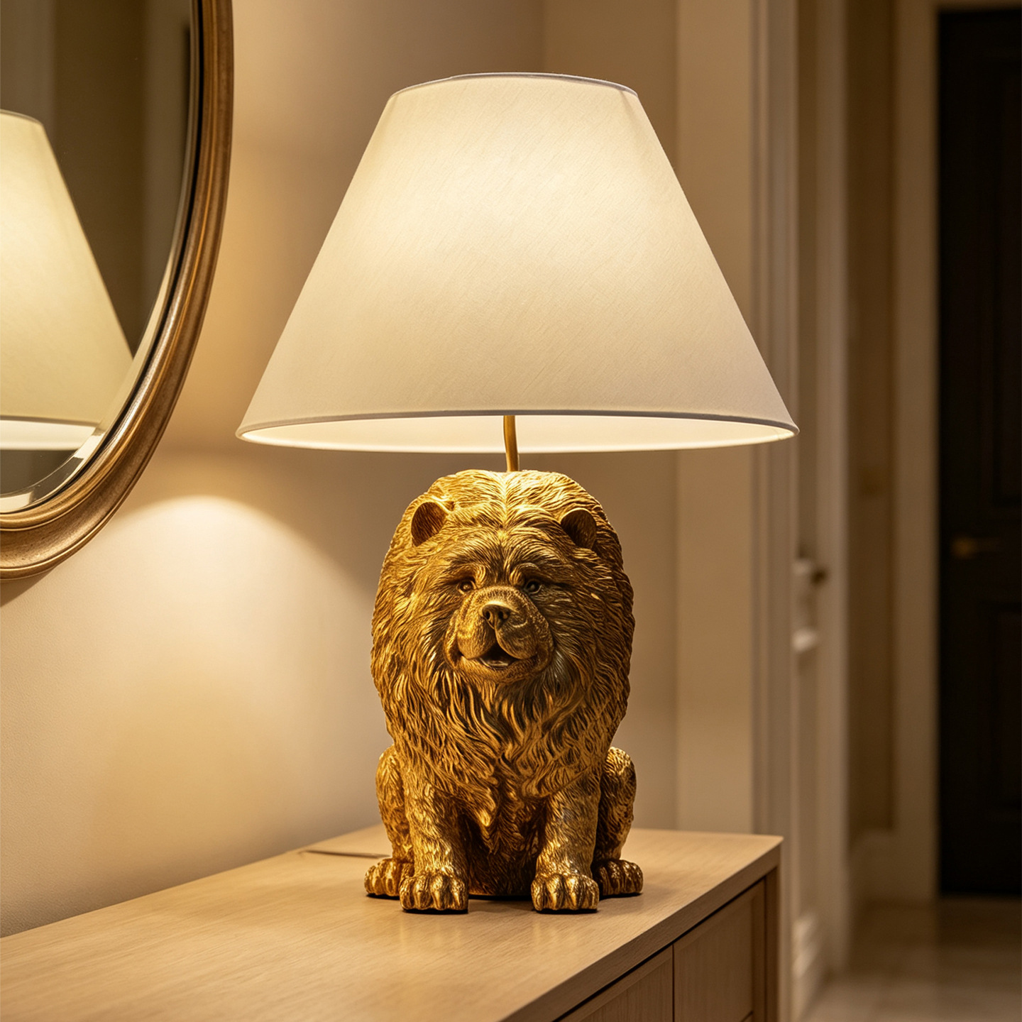Creative Chow Chow Animal Resi - Lighting Decor Bedroom 评论和价格