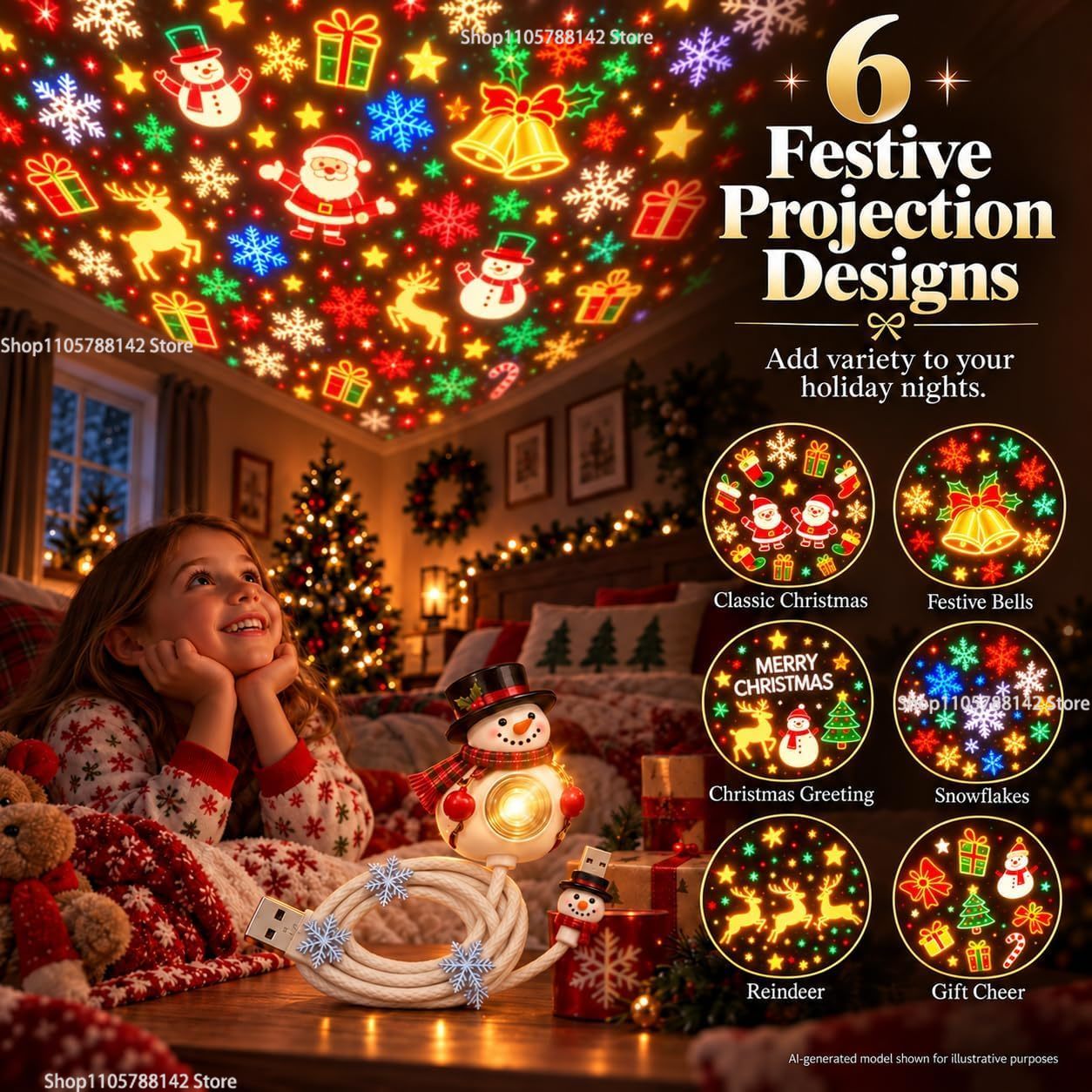 Christmas Snowman USB Christma - Lighting Christmas Decor 评论和价格